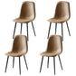 Nordic Style Metal Dining Chairs Solid Back Dining Side Armless Chairs for Kitchen Camel 4 Piece Set Black Clearhalo ' kitchen&dining_furn' 'Dining Chairs' 'Dining Tables & Seating' 'dining_chair' 'furn' 'furn_dining_chair' 'Furniture' 'furniture_dining_chair' 'Kitchen & Dining Furniture' 'kitchen' 4207071