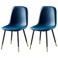 Nordic Style Metal Dining Chairs Solid Back Dining Side Armless Chairs for Kitchen Blue 2 Piece Set Black Gold Clearhalo ' kitchen&dining_furn' 'Dining Chairs' 'Dining Tables & Seating' 'dining_chair' 'furn' 'furn_dining_chair' 'Furniture' 'furniture_dining_chair' 'Kitchen & Dining Furniture' 'kitchen' 4207103