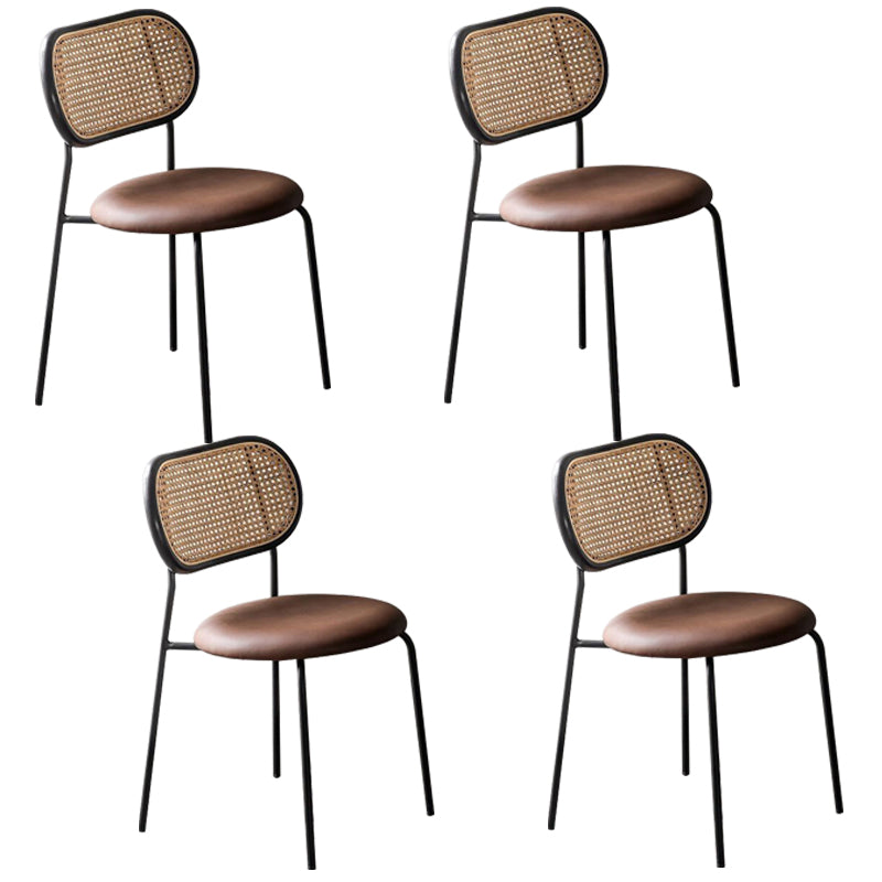 Contemporary Style Metal Chairs Sets Dining Room Open Back Side Chairs Coffee 4 Piece Set Clearhalo ' kitchen&dining_furn' 'Dining Chairs' 'Dining Tables & Seating' 'dining_chair' 'furn' 'furn_dining_chair' 'Furniture' 'furniture_dining_chair' 'Kitchen & Dining Furniture' 'kitchen' 4207120