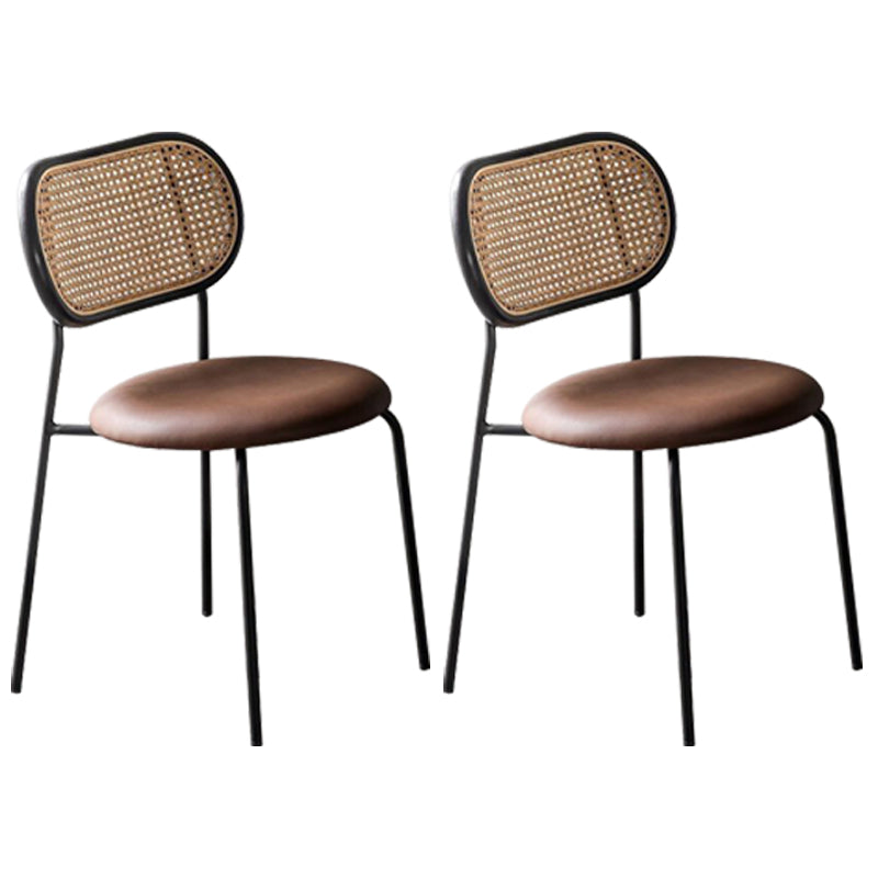 Contemporary Style Metal Chairs Sets Dining Room Open Back Side Chairs Coffee 2 Piece Set Clearhalo ' kitchen&dining_furn' 'Dining Chairs' 'Dining Tables & Seating' 'dining_chair' 'furn' 'furn_dining_chair' 'Furniture' 'furniture_dining_chair' 'Kitchen & Dining Furniture' 'kitchen' 4207124