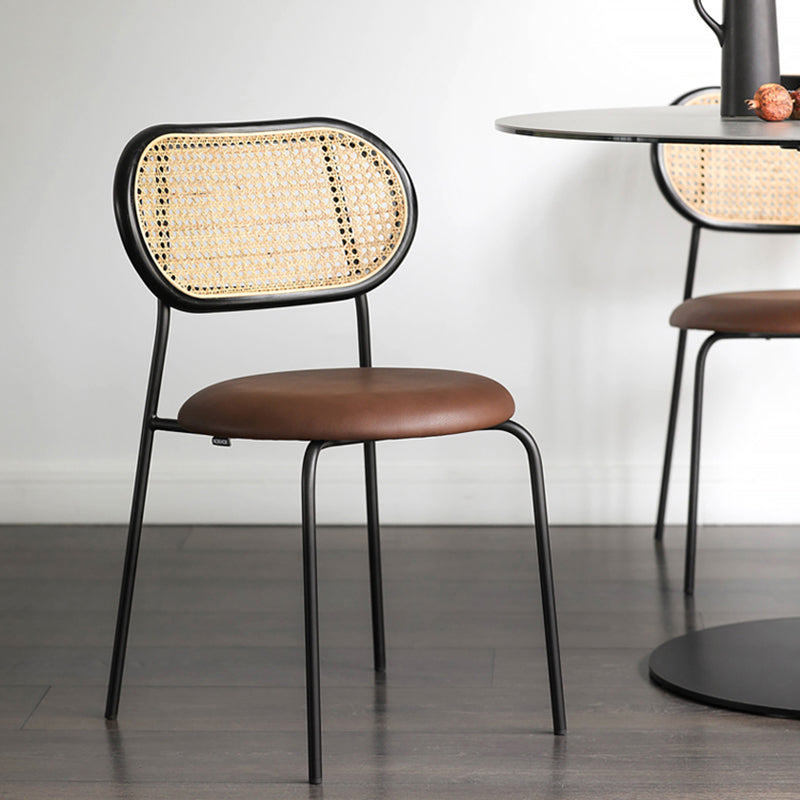 Contemporary Style Metal Chairs Sets Dining Room Open Back Side Chairs Clearhalo ' kitchen&dining_furn' 'Dining Chairs' 'Dining Tables & Seating' 'dining_chair' 'furn' 'furn_dining_chair' 'Furniture' 'furniture_dining_chair' 'Kitchen & Dining Furniture' 'kitchen' 4207128