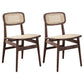 Traditional Style Ash Wood Chair Dining Room Open Back Side Chairs Set Walnut 2 Piece Set Clearhalo ' kitchen&dining_furn' 'Dining Chairs' 'Dining Tables & Seating' 'dining_chair' 'furn' 'furn_dining_chair' 'Furniture' 'furniture_dining_chair' 'Kitchen & Dining Furniture' 'kitchen' 4207152