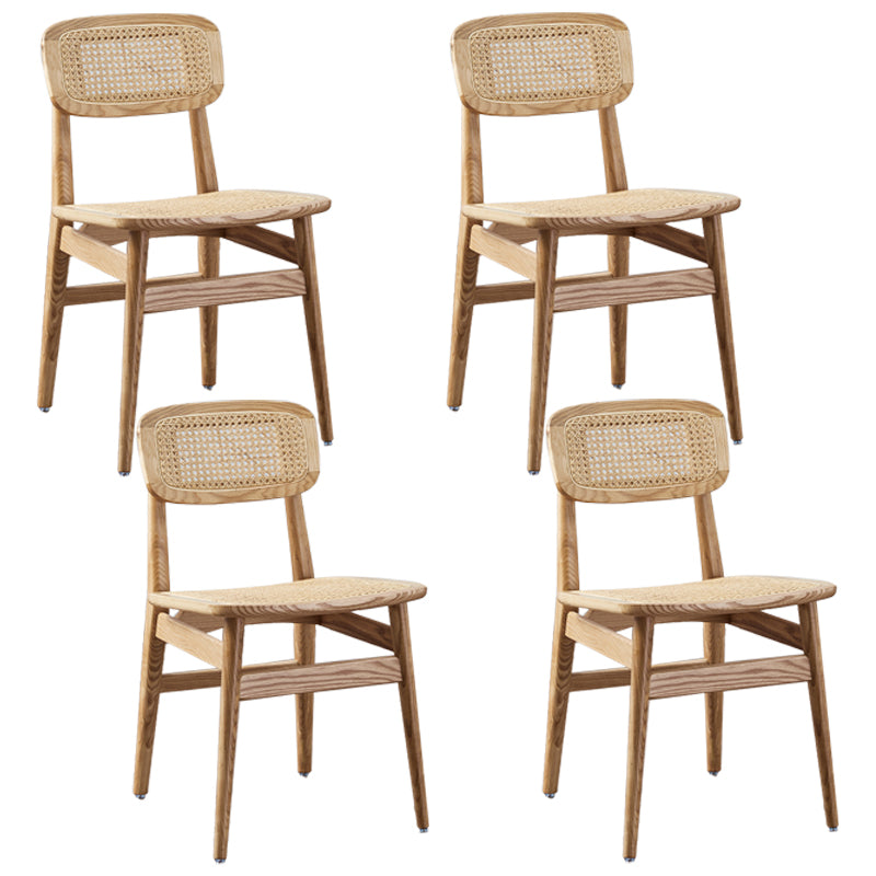 Traditional Style Ash Wood Chair Dining Room Open Back Side Chairs Set Wood 4 Piece Set Clearhalo ' kitchen&dining_furn' 'Dining Chairs' 'Dining Tables & Seating' 'dining_chair' 'furn' 'furn_dining_chair' 'Furniture' 'furniture_dining_chair' 'Kitchen & Dining Furniture' 'kitchen' 4207154