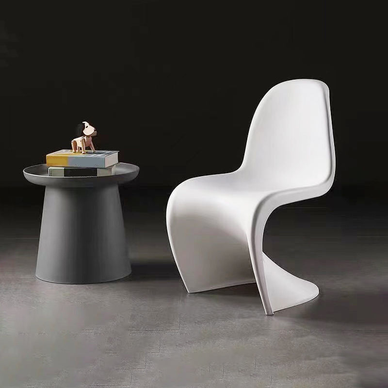 Scandinavian Style Plastic Dining Armless Chair Solid Back Chair for Home Clearhalo ' kitchen&dining_furn' 'Dining Chairs' 'Dining Tables & Seating' 'dining_chair' 'Furniture' 'furniture_dining_chair' 'Kitchen & Dining Furniture' 'kitchen' 4207162