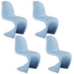 Scandinavian Style Plastic Dining Armless Chair Solid Back Chair for Home Sky Blue Set of 4 Clearhalo ' kitchen&dining_furn' 'Dining Chairs' 'Dining Tables & Seating' 'dining_chair' 'Furniture' 'furniture_dining_chair' 'Kitchen & Dining Furniture' 'kitchen' 4207169