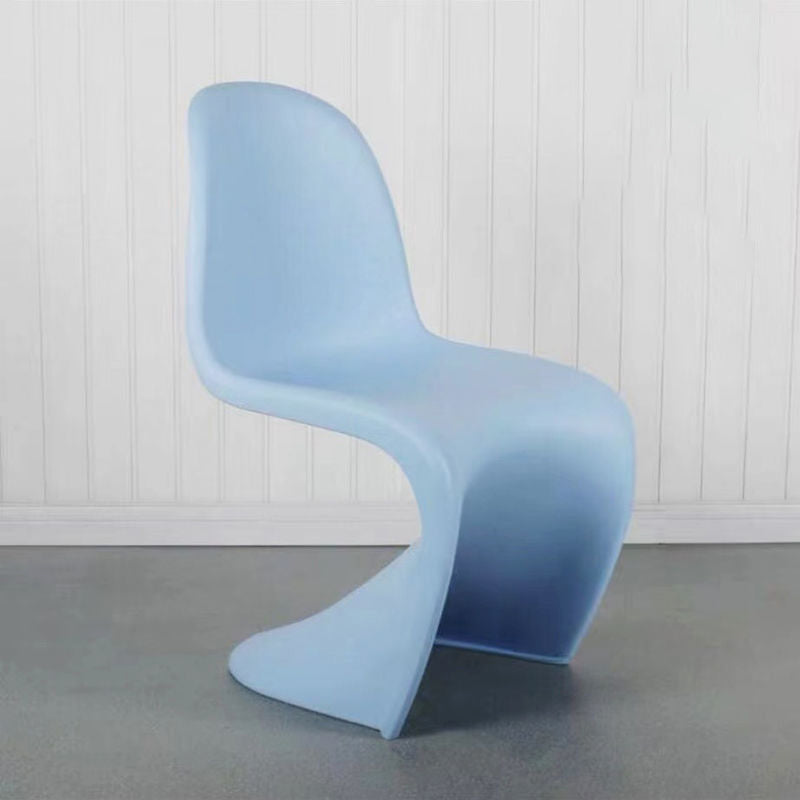 Scandinavian Style Plastic Dining Armless Chair Solid Back Chair for Home Sky Blue 1 Piece Clearhalo ' kitchen&dining_furn' 'Dining Chairs' 'Dining Tables & Seating' 'dining_chair' 'Furniture' 'furniture_dining_chair' 'Kitchen & Dining Furniture' 'kitchen' 4207170