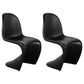 Scandinavian Style Plastic Dining Armless Chair Solid Back Chair for Home Black Set of 2 Clearhalo ' kitchen&dining_furn' 'Dining Chairs' 'Dining Tables & Seating' 'dining_chair' 'Furniture' 'furniture_dining_chair' 'Kitchen & Dining Furniture' 'kitchen' 4207179