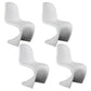 Scandinavian Style Plastic Dining Armless Chair Solid Back Chair for Home White Set of 4 Clearhalo ' kitchen&dining_furn' 'Dining Chairs' 'Dining Tables & Seating' 'dining_chair' 'Furniture' 'furniture_dining_chair' 'Kitchen & Dining Furniture' 'kitchen' 4207180
