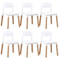 Home Plastic Armless Dining Chair Open Back Dining Side Chairs with Wood Legs White 6 Piece Set Clearhalo ' kitchen&dining_furn' 'Dining Chairs' 'Dining Tables & Seating' 'dining_chair' 'furn' 'furn_dining_chair' 'Furniture' 'furniture_dining_chair' 'Kitchen & Dining Furniture' 'kitchen' 4207216