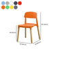 Home Plastic Armless Dining Chair Open Back Dining Side Chairs with Wood Legs Clearhalo ' kitchen&dining_furn' 'Dining Chairs' 'Dining Tables & Seating' 'dining_chair' 'furn' 'furn_dining_chair' 'Furniture' 'furniture_dining_chair' 'Kitchen & Dining Furniture' 'kitchen' 4207221
