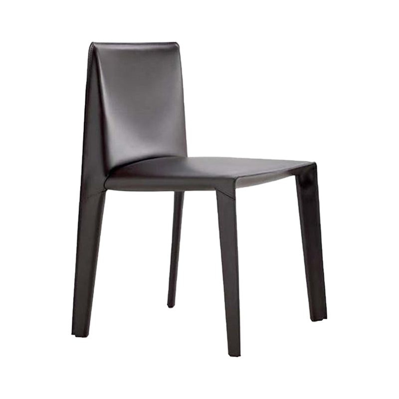 Home Modern Style Side Chair Solid Back Metal Upholstered Dining Room Chair Clearhalo ' kitchen&dining_furn' 'Dining Chairs' 'Dining Tables & Seating' 'dining_chair' 'furn' 'furn_dining_chair' 'Furniture' 'furniture_dining_chair' 'Kitchen & Dining Furniture' 'kitchen' 4207235