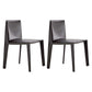 Home Modern Style Side Chair Solid Back Metal Upholstered Dining Room Chair Black 2 Piece Set Clearhalo ' kitchen&dining_furn' 'Dining Chairs' 'Dining Tables & Seating' 'dining_chair' 'furn' 'furn_dining_chair' 'Furniture' 'furniture_dining_chair' 'Kitchen & Dining Furniture' 'kitchen' 4207236