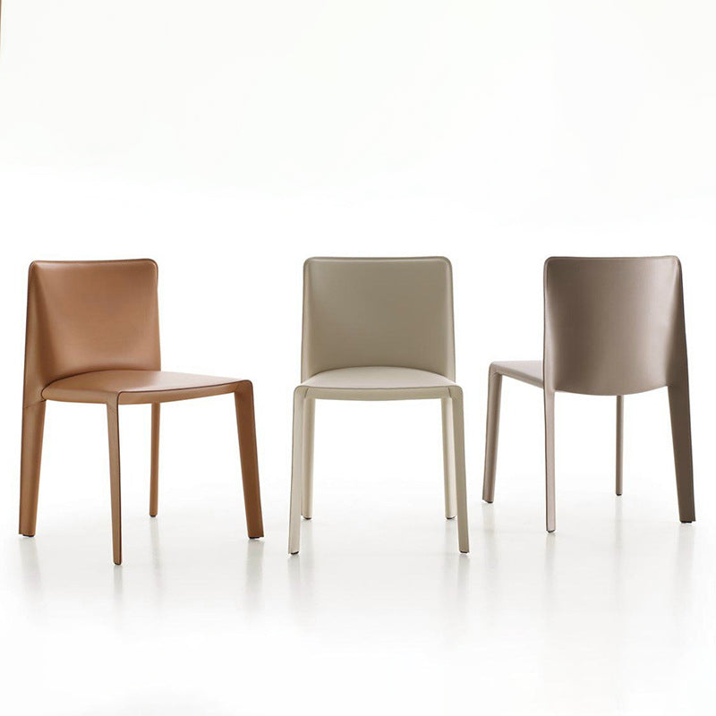 Home Modern Style Side Chair Solid Back Metal Upholstered Dining Room Chair Clearhalo ' kitchen&dining_furn' 'Dining Chairs' 'Dining Tables & Seating' 'dining_chair' 'furn' 'furn_dining_chair' 'Furniture' 'furniture_dining_chair' 'Kitchen & Dining Furniture' 'kitchen' 4207238