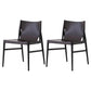 Leather Armless Dining Chairs Home Upholstered Side Chairs with Wood Legs Black 2 Piece Set Clearhalo ' kitchen&dining_furn' 'Dining Chairs' 'Dining Tables & Seating' 'dining_chair' 'furn' 'furn_dining_chair' 'Furniture' 'furniture_dining_chair' 'Kitchen & Dining Furniture' 'kitchen' 4207248