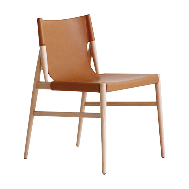Leather Armless Dining Chairs Home Upholstered Side Chairs with Wood Legs Clearhalo ' kitchen&dining_furn' 'Dining Chairs' 'Dining Tables & Seating' 'dining_chair' 'furn' 'furn_dining_chair' 'Furniture' 'furniture_dining_chair' 'Kitchen & Dining Furniture' 'kitchen' 4207253