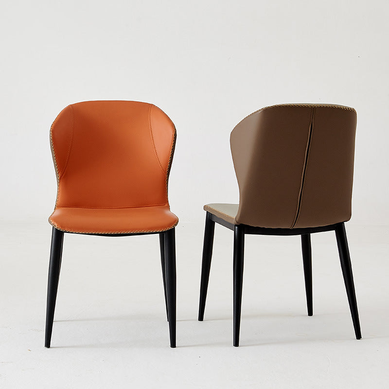 Industrial Home Side Chair Wingback Metal Upholstered Dining Room Chair Clearhalo ' kitchen&dining_furn' 'Dining Chairs' 'Dining Tables & Seating' 'dining_chair' 'furn' 'furn_dining_chair' 'Furniture' 'furniture_dining_chair' 'Kitchen & Dining Furniture' 'kitchen' 4207258