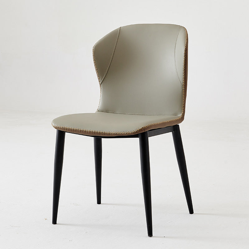 Industrial Home Side Chair Wingback Metal Upholstered Dining Room Chair Clearhalo ' kitchen&dining_furn' 'Dining Chairs' 'Dining Tables & Seating' 'dining_chair' 'furn' 'furn_dining_chair' 'Furniture' 'furniture_dining_chair' 'Kitchen & Dining Furniture' 'kitchen' 4207263