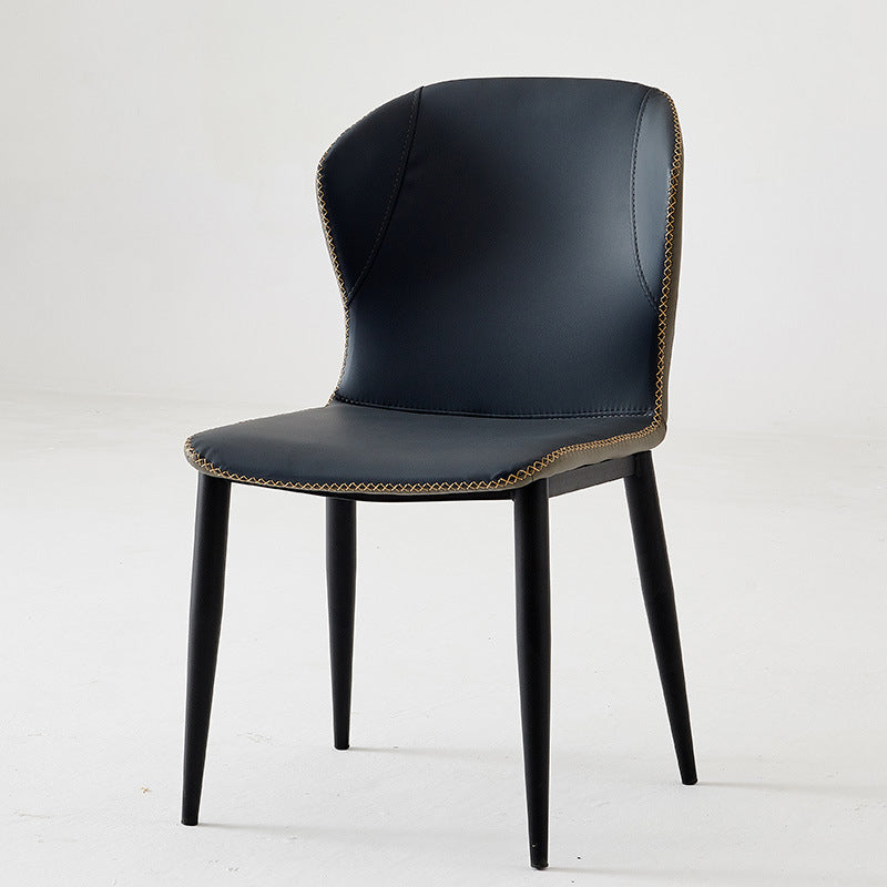 Industrial Home Side Chair Wingback Metal Upholstered Dining Room Chair Clearhalo ' kitchen&dining_furn' 'Dining Chairs' 'Dining Tables & Seating' 'dining_chair' 'furn' 'furn_dining_chair' 'Furniture' 'furniture_dining_chair' 'Kitchen & Dining Furniture' 'kitchen' 4207265