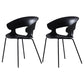 Industrial Metal Dining Room Armchair Plastic Dining Room Chairs for Restaurant Use Black 2 Piece Set Clearhalo ' kitchen&dining_furn' 'Dining Chairs' 'Dining Tables & Seating' 'dining_chair' 'furn' 'furn_dining_chair' 'Furniture' 'furniture_dining_chair' 'Kitchen & Dining Furniture' 'kitchen' 4207288