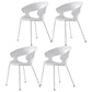 Industrial Metal Dining Room Armchair Plastic Dining Room Chairs for Restaurant Use White 4 Piece Set Clearhalo ' kitchen&dining_furn' 'Dining Chairs' 'Dining Tables & Seating' 'dining_chair' 'furn' 'furn_dining_chair' 'Furniture' 'furniture_dining_chair' 'Kitchen & Dining Furniture' 'kitchen' 4207295