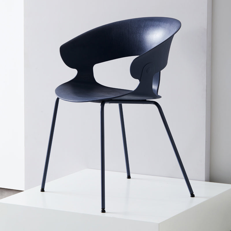 Industrial Metal Dining Room Armchair Plastic Dining Room Chairs for Restaurant Use Blue 1 Piece Clearhalo ' kitchen&dining_furn' 'Dining Chairs' 'Dining Tables & Seating' 'dining_chair' 'furn' 'furn_dining_chair' 'Furniture' 'furniture_dining_chair' 'Kitchen & Dining Furniture' 'kitchen' 4207304