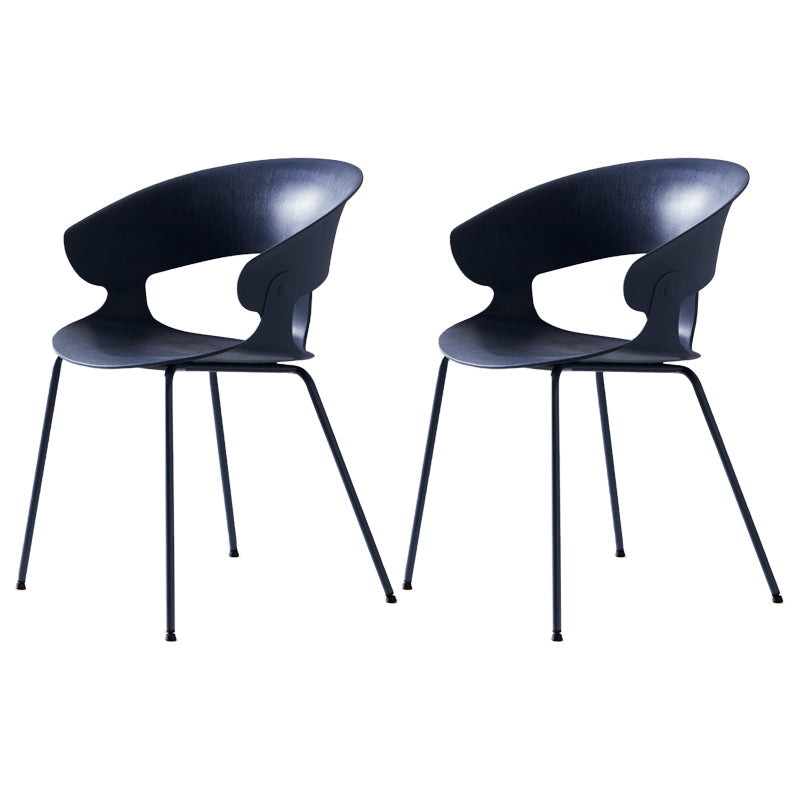 Industrial Metal Dining Room Armchair Plastic Dining Room Chairs for Restaurant Use Blue 2 Piece Set Clearhalo ' kitchen&dining_furn' 'Dining Chairs' 'Dining Tables & Seating' 'dining_chair' 'furn' 'furn_dining_chair' 'Furniture' 'furniture_dining_chair' 'Kitchen & Dining Furniture' 'kitchen' 4207305