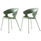 Industrial Metal Dining Room Armchair Plastic Dining Room Chairs for Restaurant Use Green 2 Piece Set Clearhalo ' kitchen&dining_furn' 'Dining Chairs' 'Dining Tables & Seating' 'dining_chair' 'furn' 'furn_dining_chair' 'Furniture' 'furniture_dining_chair' 'Kitchen & Dining Furniture' 'kitchen' 4207310