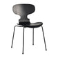 Contemporary Home Side Chair Solid Back Metal Upholstered Dining Room Chair Black 1 Piece Clearhalo ' kitchen&dining_furn' 'Dining Chairs' 'Dining Tables & Seating' 'dining_chair' 'furn' 'furn_dining_chair' 'Furniture' 'furniture_dining_chair' 'Kitchen & Dining Furniture' 'kitchen' 4207334