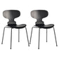 Contemporary Home Side Chair Solid Back Metal Upholstered Dining Room Chair Black 2 Piece Set Clearhalo ' kitchen&dining_furn' 'Dining Chairs' 'Dining Tables & Seating' 'dining_chair' 'furn' 'furn_dining_chair' 'Furniture' 'furniture_dining_chair' 'Kitchen & Dining Furniture' 'kitchen' 4207336