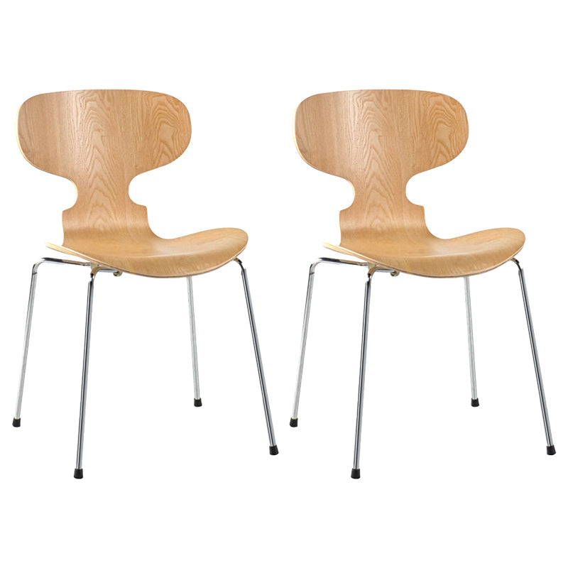 Contemporary Home Side Chair Solid Back Metal Upholstered Dining Room Chair Wood 2 Piece Set Clearhalo ' kitchen&dining_furn' 'Dining Chairs' 'Dining Tables & Seating' 'dining_chair' 'furn' 'furn_dining_chair' 'Furniture' 'furniture_dining_chair' 'Kitchen & Dining Furniture' 'kitchen' 4207352