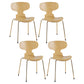 Contemporary Home Side Chair Solid Back Metal Upholstered Dining Room Chair Natural 4 Piece Set Clearhalo ' kitchen&dining_furn' 'Dining Chairs' 'Dining Tables & Seating' 'dining_chair' 'furn' 'furn_dining_chair' 'Furniture' 'furniture_dining_chair' 'Kitchen & Dining Furniture' 'kitchen' 4207362