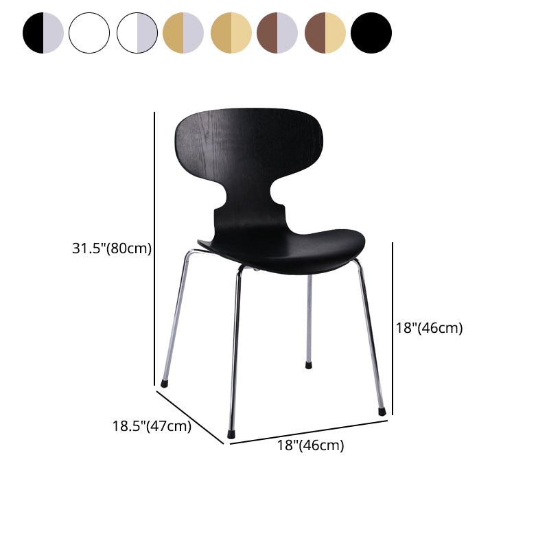 Contemporary Home Side Chair Solid Back Metal Upholstered Dining Room Chair Clearhalo ' kitchen&dining_furn' 'Dining Chairs' 'Dining Tables & Seating' 'dining_chair' 'furn' 'furn_dining_chair' 'Furniture' 'furniture_dining_chair' 'Kitchen & Dining Furniture' 'kitchen' 4207366
