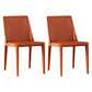 Modern Style Home Side Chair Solid Back Metal Upholstered Dining Room Chair Orange 2 Piece Set Clearhalo ' kitchen&dining_furn' 'Dining Chairs' 'Dining Tables & Seating' 'dining_chair' 'furn' 'furn_dining_chair' 'Furniture' 'furniture_dining_chair' 'Kitchen & Dining Furniture' 'kitchen' 4207369