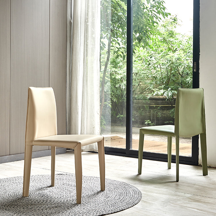 Leather Armless Dining Chairs Home Upholstered Side Chairs with Metal Legs Clearhalo ' kitchen&dining_furn' 'Dining Chairs' 'Dining Tables & Seating' 'dining_chair' 'furn' 'furn_dining_chair' 'Furniture' 'furniture_dining_chair' 'Kitchen & Dining Furniture' 'kitchen' 4207384