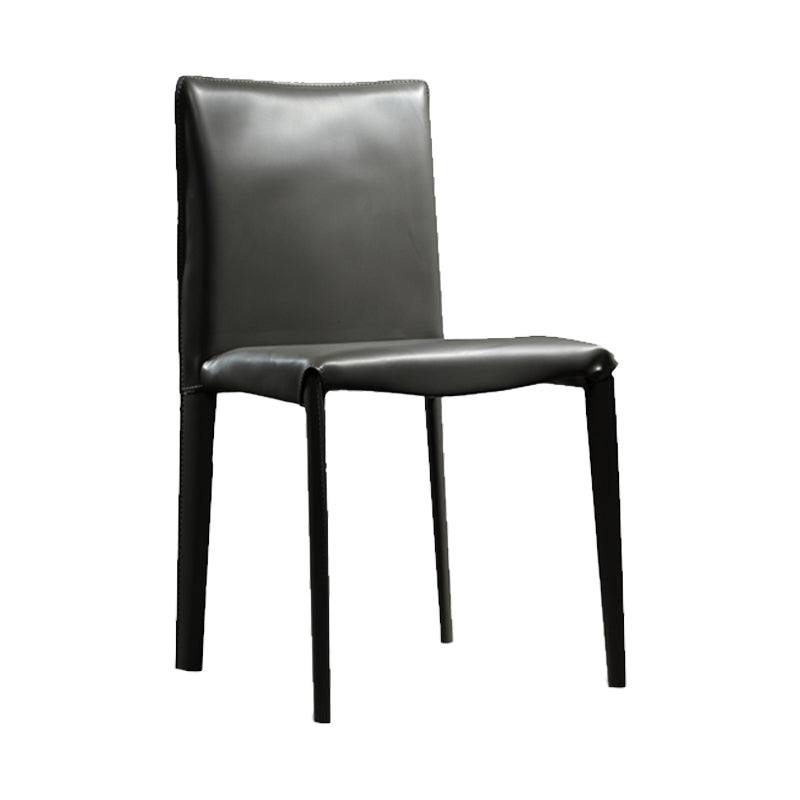 Leather Armless Dining Chairs Home Upholstered Side Chairs with Metal Legs Clearhalo ' kitchen&dining_furn' 'Dining Chairs' 'Dining Tables & Seating' 'dining_chair' 'furn' 'furn_dining_chair' 'Furniture' 'furniture_dining_chair' 'Kitchen & Dining Furniture' 'kitchen' 4207387