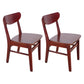 Scandinavian Upholstered Restaurant Side Chair Open Back Dining Chair Red Brown 2 Piece Set Clearhalo ' kitchen&dining_furn' 'Dining Chairs' 'Dining Tables & Seating' 'dining_chair' 'furn' 'furn_dining_chair' 'Furniture' 'furniture_dining_chair' 'Kitchen & Dining Furniture' 'kitchen' 4207429