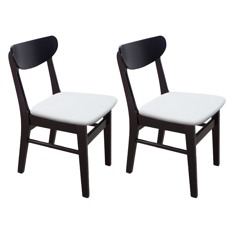 Scandinavian Upholstered Restaurant Side Chair Open Back Dining Chair Black White 2 Piece Set Clearhalo ' kitchen&dining_furn' 'Dining Chairs' 'Dining Tables & Seating' 'dining_chair' 'furn' 'furn_dining_chair' 'Furniture' 'furniture_dining_chair' 'Kitchen & Dining Furniture' 'kitchen' 4207431