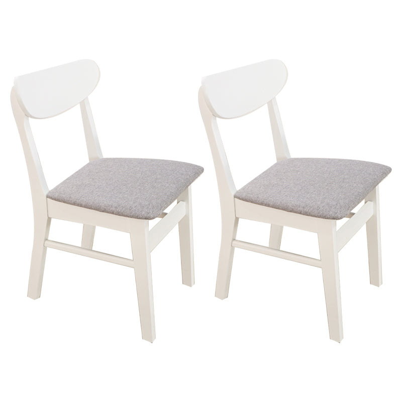Scandinavian Upholstered Restaurant Side Chair Open Back Dining Chair Gray-White 2 Piece Set Clearhalo ' kitchen&dining_furn' 'Dining Chairs' 'Dining Tables & Seating' 'dining_chair' 'furn' 'furn_dining_chair' 'Furniture' 'furniture_dining_chair' 'Kitchen & Dining Furniture' 'kitchen' 4207434