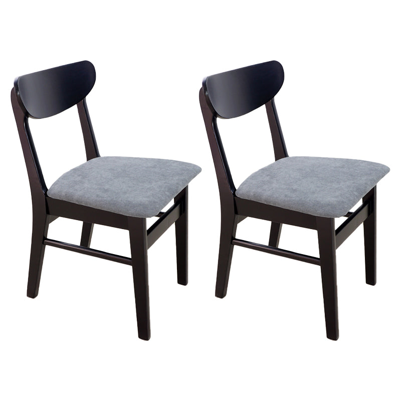Scandinavian Upholstered Restaurant Side Chair Open Back Dining Chair Dark Gray-Black 2 Piece Set Clearhalo ' kitchen&dining_furn' 'Dining Chairs' 'Dining Tables & Seating' 'dining_chair' 'furn' 'furn_dining_chair' 'Furniture' 'furniture_dining_chair' 'Kitchen & Dining Furniture' 'kitchen' 4207436