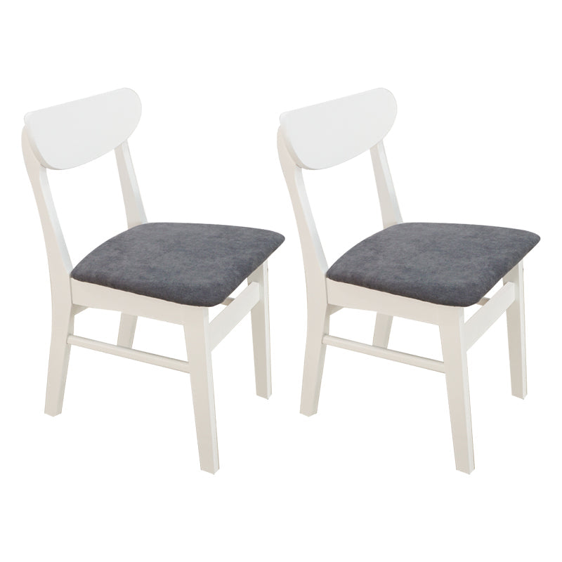 Scandinavian Upholstered Restaurant Side Chair Open Back Dining Chair Dark Gray-White 2 Piece Set Clearhalo ' kitchen&dining_furn' 'Dining Chairs' 'Dining Tables & Seating' 'dining_chair' 'furn' 'furn_dining_chair' 'Furniture' 'furniture_dining_chair' 'Kitchen & Dining Furniture' 'kitchen' 4207437