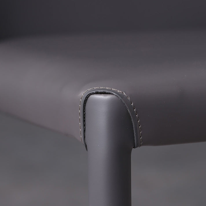 Home Leather Armless Dining Chairs Upholstered Side Chairs with Metal Legs Clearhalo ' kitchen&dining_furn' 'Dining Chairs' 'Dining Tables & Seating' 'dining_chair' 'furn' 'furn_dining_chair' 'Furniture' 'furniture_dining_chair' 'Kitchen & Dining Furniture' 'kitchen' 4207449