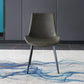 Modern Home Leather Side Chair Solid Back Dining Chair with Metal Legs Clearhalo ' kitchen&dining_furn' 'Dining Chairs' 'Dining Tables & Seating' 'dining_chair' 'furn' 'furn_dining_chair' 'Furniture' 'furniture_dining_chair' 'Kitchen & Dining Furniture' 'kitchen' 4207460