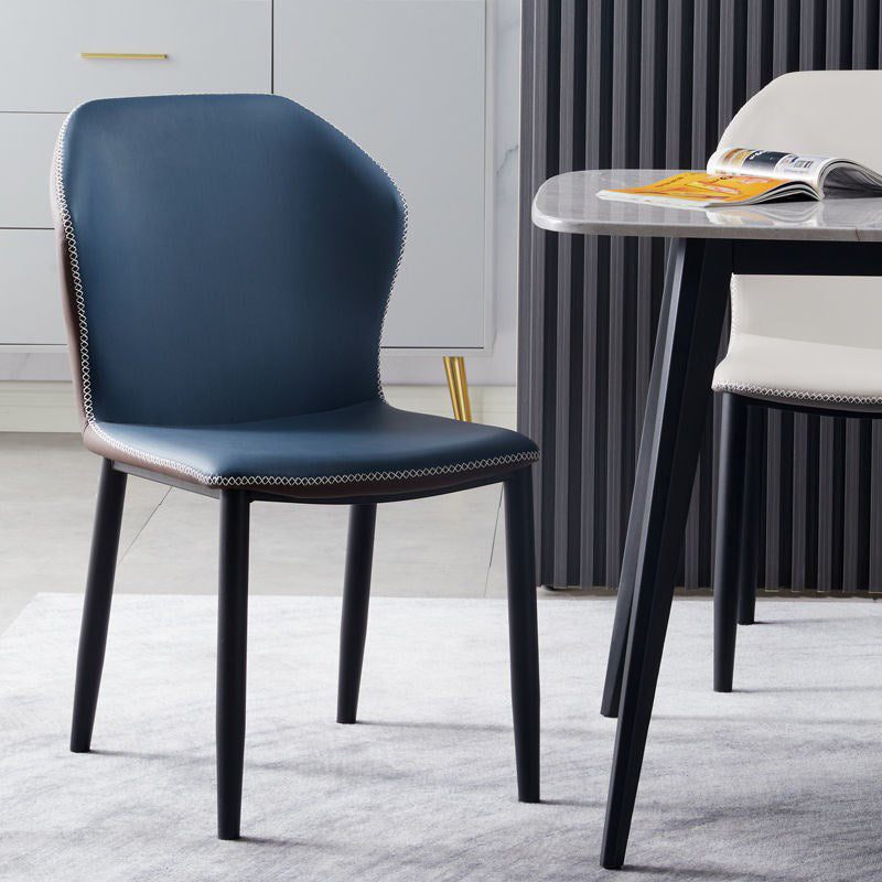 Modern Leather Restaurant Side Chair Matte Finish Wingback Dining Chair Clearhalo ' kitchen&dining_furn' 'Dining Chairs' 'Dining Tables & Seating' 'dining_chair' 'furn' 'furn_dining_chair' 'Furniture' 'furniture_dining_chair' 'Kitchen & Dining Furniture' 'kitchen' 4207474