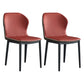 Modern Leather Restaurant Side Chair Matte Finish Wingback Dining Chair Red Brown 2 Piece Set Clearhalo ' kitchen&dining_furn' 'Dining Chairs' 'Dining Tables & Seating' 'dining_chair' 'furn' 'furn_dining_chair' 'Furniture' 'furniture_dining_chair' 'Kitchen & Dining Furniture' 'kitchen' 4207477