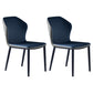 Modern Leather Restaurant Side Chair Matte Finish Wingback Dining Chair Gray Blue 2 Piece Set Clearhalo ' kitchen&dining_furn' 'Dining Chairs' 'Dining Tables & Seating' 'dining_chair' 'furn' 'furn_dining_chair' 'Furniture' 'furniture_dining_chair' 'Kitchen & Dining Furniture' 'kitchen' 4207489