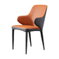 Contemporary Hotel Leather Arm Chair Matte Finish Solid Back Dining Chair Orange 1 Piece Clearhalo ' kitchen&dining_furn' 'Dining Chairs' 'Dining Tables & Seating' 'dining_chair' 'furn' 'furn_dining_chair' 'Furniture' 'furniture_dining_chair' 'Kitchen & Dining Furniture' 'kitchen' 4207510