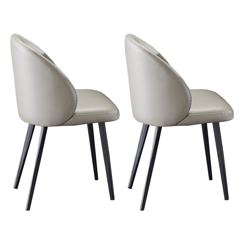 Industrial Metal Dining Room Chairs Armless Leather Dining Chairs for Home Use Green 2 Piece Set Clearhalo ' kitchen&dining_furn' 'Dining Chairs' 'Dining Tables & Seating' 'dining_chair' 'furn' 'furn_dining_chair' 'Furniture' 'furniture_dining_chair' 'Kitchen & Dining Furniture' 'kitchen' 4207536