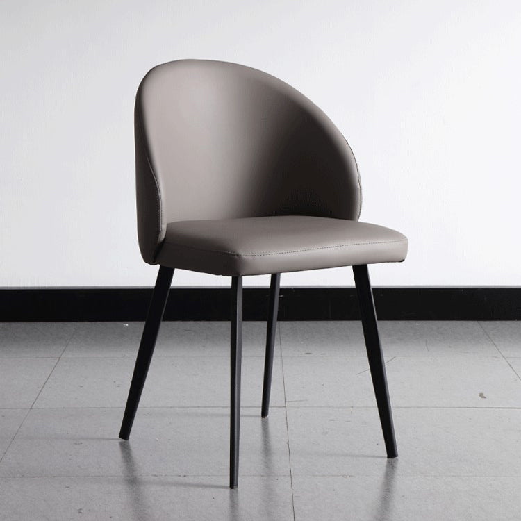 Industrial Metal Dining Room Chairs Armless Leather Dining Chairs for Home Use Clearhalo ' kitchen&dining_furn' 'Dining Chairs' 'Dining Tables & Seating' 'dining_chair' 'furn' 'furn_dining_chair' 'Furniture' 'furniture_dining_chair' 'Kitchen & Dining Furniture' 'kitchen' 4207544