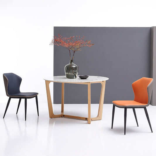 Modern Restaurant Faux Leather Side Chair Matte Finish Wingback Dining Chair Clearhalo ' kitchen&dining_furn' 'Dining Chairs' 'Dining Tables & Seating' 'dining_chair' 'furn' 'furn_dining_chair' 'Furniture' 'furniture_dining_chair' 'Kitchen & Dining Furniture' 'kitchen' 4207551