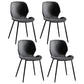 Contemporary Home Upholstered Side Chair Matte Finish Wingback Dining Chair Dark Gray 4 Piece Set Clearhalo ' kitchen&dining_furn' 'Dining Chairs' 'Dining Tables & Seating' 'dining_chair' 'furn' 'furn_dining_chair' 'Furniture' 'furniture_dining_chair' 'Kitchen & Dining Furniture' 'kitchen' 4207580